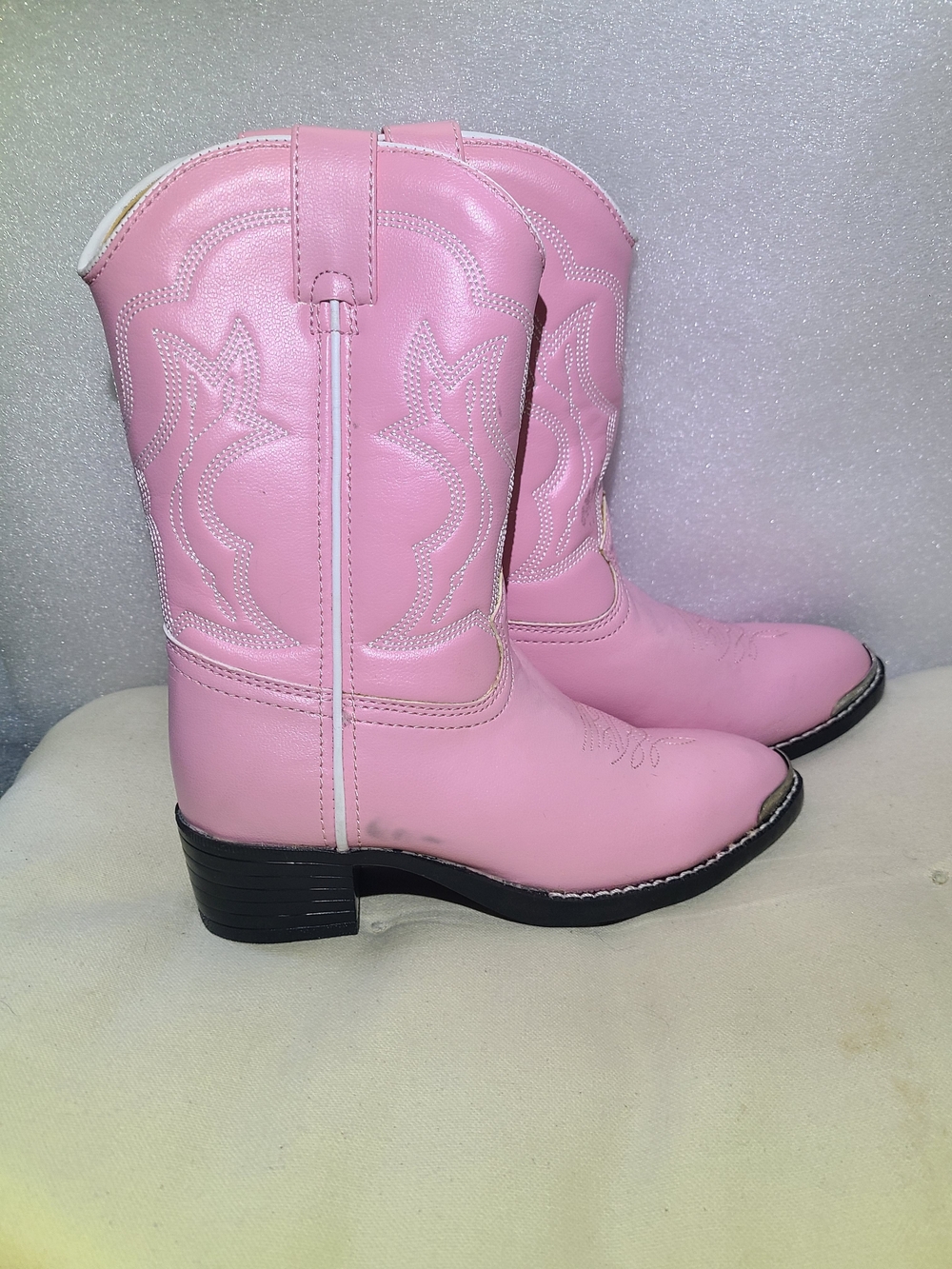 Durango Pink Western Youth Boots 1D